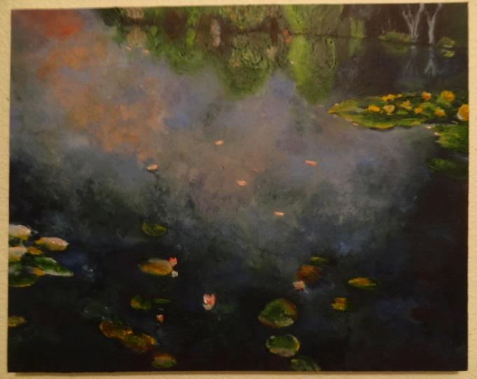 amature reproduction of Claude Monet painting of water lilies
